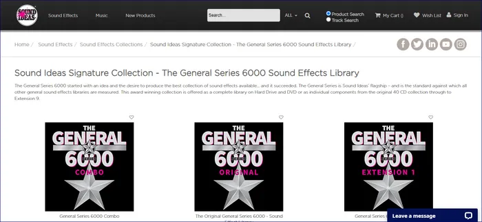 The General Series 6000 Sound Effects Library